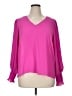 CeCe 100% Polyester Pink Long Sleeve Blouse Size XL - photo 1