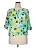 Stylus 100% Rayon Green Short Sleeve Blouse Size 1X - photo 1