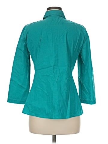 Lafayette 148 New York 3/4 Sleeve Button-Down Shirt (view 2)
