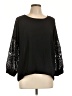 Eyeshadow Black 3/4 Sleeve Blouse Size L - photo 1