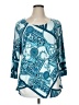 Peter Nygard Teal 3/4 Sleeve Top Size 1X - photo 1
