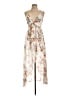 Forever 21 100% Polyester Floral Ivory Casual Dress Size L - photo 1