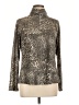 Tehama Animal Print Gold Long Sleeve Turtleneck Size L - photo 1