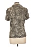 Tehama Animal Print Tan Short Sleeve Blouse Size L - photo 2