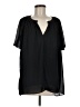 T Tahari 100% Polyester Black Short Sleeve Blouse Size M (estimated) - photo 1