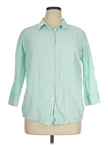L.L.Bean 3/4 Sleeve Button-Down Shirt (view 1)