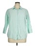 L.L.Bean 100% Cotton Checkered-gingham Green 3/4 Sleeve Button-Down Shirt Size 1X - photo 1