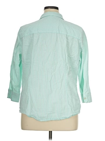 L.L.Bean 3/4 Sleeve Button-Down Shirt (view 2)