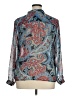 Sag Harbor 100% Polyester Paisley Blue Long Sleeve Blouse Size XL Petite - photo 2