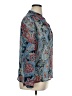 Sag Harbor 100% Polyester Paisley Blue Long Sleeve Blouse Size XL Petite - photo 4