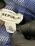 For The Republic 100% Polyester Plaid Blue Jacket Size L - photo 3