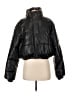 Zara 100% Polyester Solid Black Faux Leather Jacket Size S - photo 1