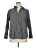 Chaps Houndstooth Black Long Sleeve Button-Down Shirt Size 1X - photo 1