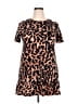 Red Herring Animal Print Brown Casual Dress Size 18 - photo 1