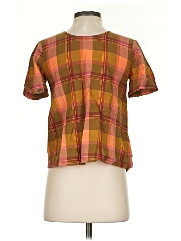 Madewell Boxy Button-Back Top in Plaid (view 2)