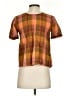 Madewell 100% Cotton Plaid Orange Boxy Button-Back Top in Plaid Size XXS - photo 2