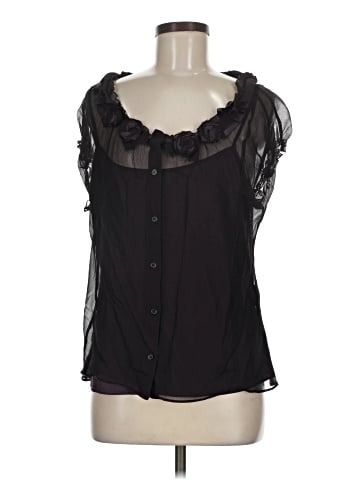T Tahari Short Sleeve Silk Top (view 1)