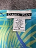 Dana Kay 100% Polyester Tropical Teal Kimono Size 18 - photo 7