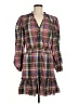 Veronica Beard Jeans Plaid Pink Brown Casual Dress Size 8 - photo 1