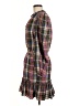 Veronica Beard Jeans Plaid Pink Brown Casual Dress Size 8 - photo 5