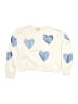 Crewcuts Hearts Ivory Pullover Sweater Size 6 - 7 - photo 1