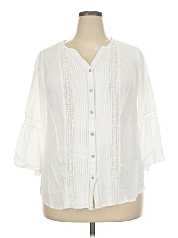 JM Collection 3/4 Sleeve Blouse (view 1)