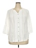 JM Collection 100% Rayon Ivory 3/4 Sleeve Blouse Size 2X - photo 1