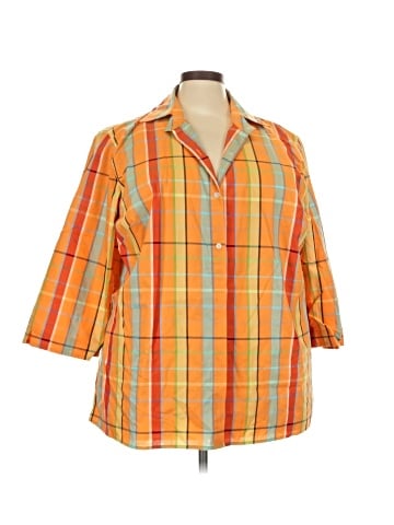 Liz Claiborne 3/4 Sleeve Button-Down Shirt (view 1)