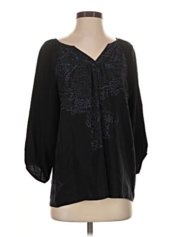 Tibi 3/4 Sleeve Silk Top (view 1)