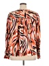 THML 100% Polyester Orange Long Sleeve Blouse Size XL - photo 2