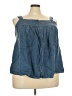 Old Navy 100% Tencel Blue Sleeveless Blouse Size 3X - photo 1