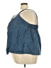 Old Navy 100% Tencel Blue Sleeveless Blouse Size 3X - photo 5