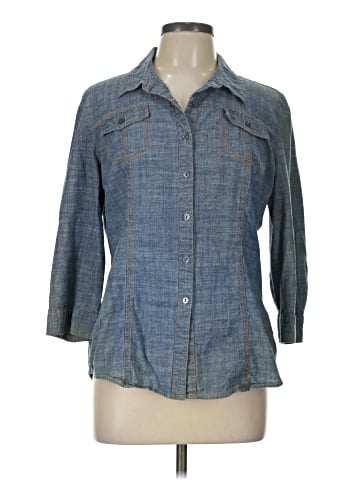 Hester & Orchard 3/4 Sleeve Button-Down Shirt (view 1)