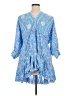 AaKaa 100% Rayon Paisley Blue Casual Dress Size XL - photo 2