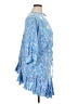 AaKaa 100% Rayon Paisley Blue Casual Dress Size XL - photo 4