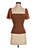 Theory 100% Recycled Polyester Brown Short Sleeve Top Size P (petite) - photo 1
