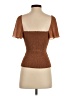Theory 100% Recycled Polyester Brown Short Sleeve Top Size P (petite) - photo 2