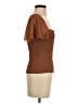 Theory 100% Recycled Polyester Brown Short Sleeve Top Size P (petite) - photo 4