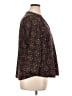 Croft & Barrow 100% Polyester Print Black 3/4 Sleeve Blouse Size 1X - photo 4