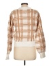 Hippie Rose Plaid Tan Pullover Sweater Size L - photo 2