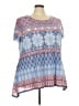 Ruby Rd. Blue Short Sleeve Top Size 3X - photo 1