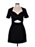 Elliatt Solid Black Cocktail Dress Size L - photo 1