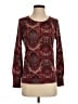 Talbots 100% Merino Wool Paisley Burgundy Wool Pullover Sweater Size S - photo 1