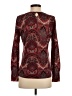 Talbots 100% Merino Wool Paisley Burgundy Wool Pullover Sweater Size S - photo 2