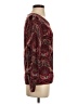 Talbots 100% Merino Wool Paisley Burgundy Wool Pullover Sweater Size S - photo 4