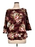 Green Envelope Burgundy 3/4 Sleeve Top Size 1X - photo 1