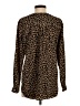 Talbots 100% Polyester Animal Print Brown Long Sleeve Blouse Size S - photo 2