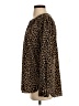 Talbots 100% Polyester Animal Print Brown Long Sleeve Blouse Size S - photo 5