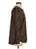 Talbots 100% Polyester Animal Print Brown Long Sleeve Blouse Size S - photo 4