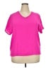 Unbranded 100% Polyester Pink Short Sleeve Top Size XXL - photo 1